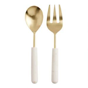 Mirror Polish Elegant Finish Metal Salad <b>Server</b> For Fine Tableware Display And Modern Kitchen Collection - Product Image 3