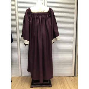 Robe de Clergé Catholique en Gros, Robes de Chorale, Robe d'Église avec Étole et Col Brodé, Design de Haute Qualité, Robe Brodé - Product Image 5