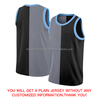 Maillot de basket-ball unisexe gris noir à manches courtes, imprimé numérique, respirant, séchage rapide, grande taille