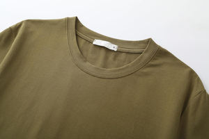 T-shirts pour hommes à col rond et manches courtes, coupe classique, anti-plis, en polyester/coton, avec broderie par transfert thermique – Approvisionnement direct usine - Product Image 4