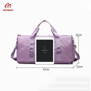 Elegante borsa da Yoga Unisex di grande capacità impermeabile con separazione a secco e bagnato per viaggi Fitness interni ed esterni - Product Image 4