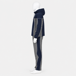 Ensemble de survêtement personnalisé avec broderie, veste zippée, pantalon de jogging en nylon, coupe-vent, survêtements de sport pour hommes - Product Image 3