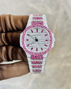 Reloj Mecánico de Cristal de Zafiro Rosa, Correa de Acero Inoxidable de 20 mm, Esfera Redonda de 40 mm, Reloj de Pulsera Analógico de Lujo para Negocios - Product Image 1