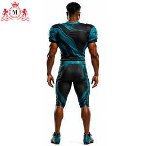 Uniforme de football pour hommes noir et turquoise, sublimation, détection par aiguille, fusion sans couture, respirant, 100 % polyester, pour adultes - Product Image 4