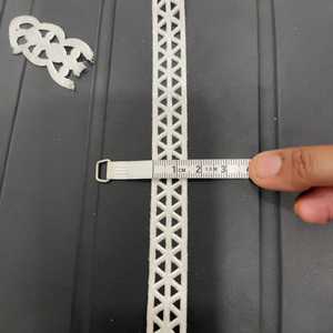 Stylish Cotton cut work <b>lace</b> border suitable for gowns, dupatta edging and designer wear. - Product Image 1