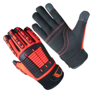 ถุงมือทำงานทนทานต่อแรงกระแทก TPR คุณภาพสูง ถุงมือป้องกันไฟไหม้เสริมความแข็งแรงด้วยหนังสังเคราะห์ Amara - Product Image 2