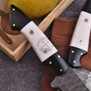 New Custom Handmade Damascus Steel Full Tang 5-Piece <b>Sharp</b> Kitchen <b>Knives</b> <b>Set</b> Ambidextrous Design VG10 Handle Modern Chef <b>Knife</b> - Product Image 3