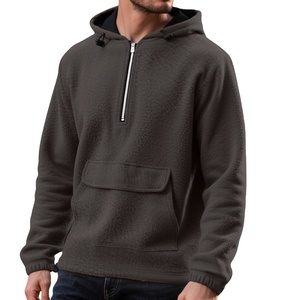Sudadera con capucha de algodón grueso para hombre con forro polar acogedor, corte holgado y construcción duradera, ideal para clima más frío. - Product Image 6