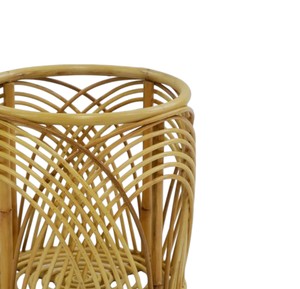 Panier en rotin bohème chic, motif en forme d'arche, fait main, bac de rangement, organisateur tissé naturel pour une décoration d'espace élégante - Product Image 4
