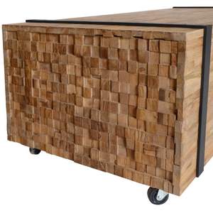 Tavolino in Teak con dimensioni di 43.3 "x 17.7" x 13.8" - Product Image 4