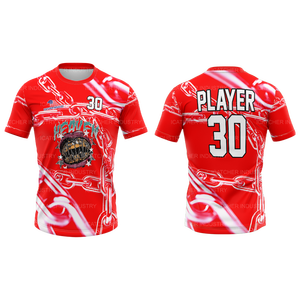 Custom New Design Sublimation 100% Polyester Blank Package Training Flag 7 on 7 Compression Set Jerseys 7v7 Football Uniform - Product Image 3