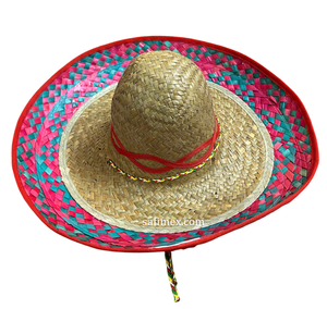 Mexican Sombrero Hat Costume Big Brim Multicolor Eco-friendly Straw Hat for Adults Casual Party Wholesale Directly Vietnam - Product Image 2