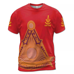 T-shirt vintage pour hommes avec logo maçonnique, motif carré et compas, haute qualité, sur mesure, manches courtes - Product Image 5