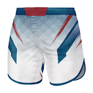 Shorts d'entraînement MMA gris imprimés pour hommes, en polyester léger, respirant, à séchage rapide et anti-humidité, coupe athlétique pour arts martiaux mixtes - Product Image 2