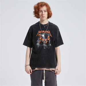 Camiseta de manga corta negra retro para hombre, estilo rock, a la moda y cómoda, 100% de alta calidad a un precio razonable. - Product Image 5