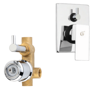 Soon Ceramic Basin Faucet 9301 Upper Parts for High Flow Single Lever Concealed <b>Diverter</b> Square Plate Modern Sustainable - Product Image 1