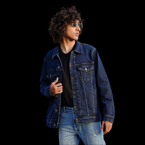 Veste en jean vintage personnalisée pour homme, respirante, séchage rapide, délavée à l'acide, mode hiver streetwear, vente chaude - Product Image 3