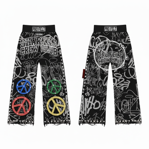 กางเกงขายาวทรงหลวมสไตล์สตรีทแวร์ ผ้าแคนวาสคุณภาพสูง 100% แห้งเร็ว ระบายอากาศได้ดี ทันสมัย มีสไตล์ ขอบกางเกงแบบดิสเทรส - Product Image 5