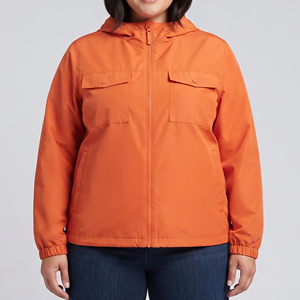 Women Waterproof Cargo Windbreaker Jackets Plus Size Zipper Chest Pocket Nylon Rain Jacket Women Outdoor Wind Breaker Jackets - Product Image 1
