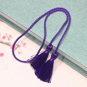 Adorno de borla larga de seda helada de poliéster, cortinas artesanales DIY, adornos de flecos de cuerda para colgar, accesorios de ropa hechos por Hamza Badges - Product Image 2