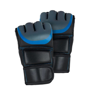 ถุงมือ MMA ยอดนิยม แบบครึ่งนิ้ว หนัง PU ปิดด้วยเวลโคร สีดำน้ำเงิน สำหรับฝึกศิลปะการต่อสู้สำหรับผู้ใหญ่ ปี 2026 - Product Image 1