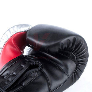 Gants de boxe en cuir durables avec rembourrage en mousse antichoc, paume renforcée et fermeture de poignet réglable pour une utilisation intensive - Product Image 6