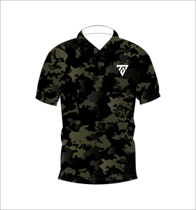 Camiseta polo con estampado abstracto verde oliva para hombre, camiseta informal de manga corta para golf y verano - Product Image 1