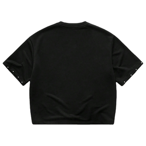 เสื้อยืดผู้ชายประดับเพชรเทียม คุณภาพสูง ผ้าฝ้าย 100% ทรงโอเวอร์ไซส์ ใส่สบาย แขนสั้น ยูนิเซ็กส์ สไตล์ลำลอง สตรีทแวร์ แฟชั่น - Product Image 3