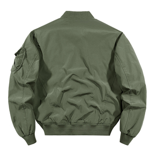 Factory Direct Sale <b>Men</b> Bomber <b>Jackets</b> New Arrival Outdoor Wear <b>Track</b> <b>Jackets</b> Plain Color Zipper Customized Bomber <b>Jackets</b> - Product Image 4
