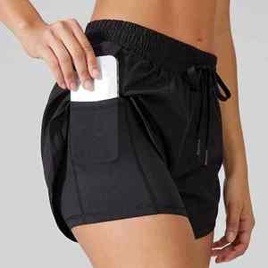Shorts Deportivos de Verano para Mujer, Elásticos, de Cintura Alta, Transpirables, de Secado Rápido, para Yoga y Deportes al Aire Libre, Leggings de Yoga con Cintura Elástica - Product Image 3