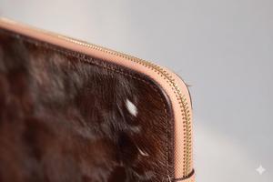 Hair-On Cowhide Leather Laptop Sleeve Handmade Protective Case for 13 14 15 Inch Custom Wholesale LHLS-0006 - Product Image 6