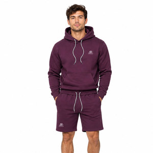 Top Selling Durable Polyester/Cotton <b>Knitted</b> Fabric Quick Dry High Street Style Private Label New Design Men Hoodies Shorts <b>Sets</b> - Product Image 3