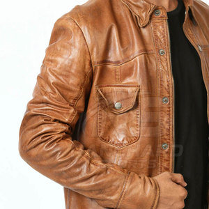 Camisa Casual de Cuero Elegante para Hombre, de Primera Calidad, Manga Larga, Ajuste Cómodo, Transpirable, Ecológica, Moda de Invierno - Product Image 2