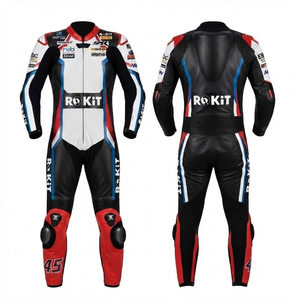 ชุดแข่งรถ MotoCP หนังวัว/หนังจิงโจ้ แบบจั๊มสูท/ชุดป้องกันขั้นสูงสำหรับสนามแข่งและถนน ตัดเย็บตามสั่ง - Product Image 1