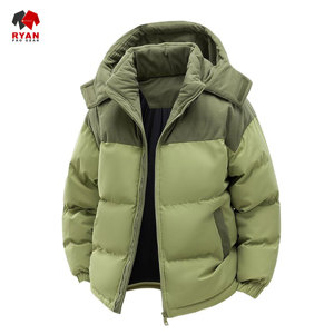 เสื้อแจ็คเก็ตพัฟเฟอร์คุณภาพสูงแบบกำหนดเองสำหรับผู้ชาย ผู้ใหญ่ และเด็ก พร้อมโลโก้แบบกำหนดเอง ดีไซน์ ODM ปิดด้วยซิป - Product Image 3