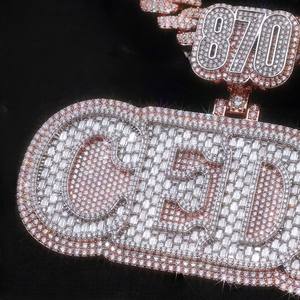 Men Charms Jewelry Iced Out Custom Hip Hop <b>Pendant</b> Lab Diamond 925 Sterling <b>Silver</b> VVS Moissanite Name Letter <b>Initial</b> <b>Pendant</b> - Product Image 6