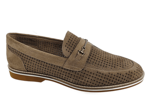 Mocasines de Gamuza Marrón para Hombre Dlords, Diseño Slip-On con Punta Redonda, Forro de Malla Transpirable, Plantilla EVA Antiolor, Suela de Goma, Aptos para Todas las Estaciones - Product Image 1