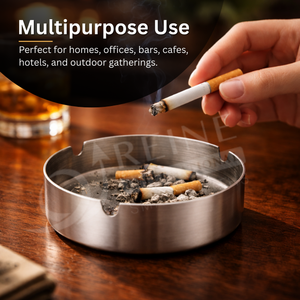 Wholesale Bulk Sale Metal Cigar Ash Tray Indoor Outdoor 100% Stainless Steel Ashtray Customized Logo - Product Image 6