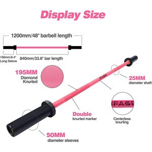 Barra de Pesas Olímpica de Cromo Sólido de 4 Pies, Capacidad de 400 Libras, para Entrenamiento en Casa, Barra de Pesas de 4 Pies, Barra de Pesas de Cromo Sólido de 4 Pies - Product Image 5