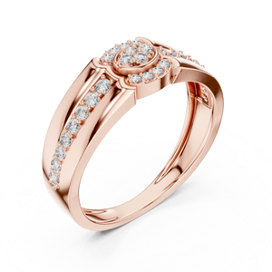 Anillo de Diamantes Ovalado Chapado en Oro Rosa para Mujer, Joyería de Moda de Lujo para Compromiso, Boda, Aniversario, Chapado en Oro Rosa Ovalado - Product Image 3