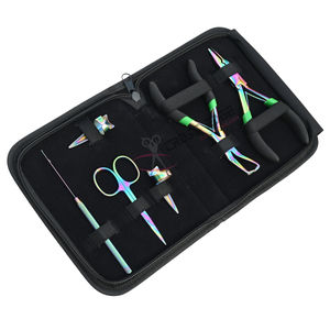 Kit de herramientas premium para extensiones de cabello Rainbow con pinzas de microperlas de acero inoxidable, tijeras de corte y pinza para dedos - Product Image 1