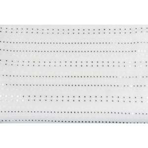 Tissu Georgette Teintable Blanc Cassé pour Broderie, Motif Géométrique Uni, 44 Pouces de Large au Mètre - MirrorTFAB DYE GEO 031 - Product Image 3