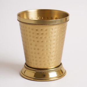 Hammered Brass Mint Julep Cup Classic Vintage Style Cocktail Mug Handcrafted Solid Brass <b>Drinkware</b> for Bar Home Decor - Product Image 4