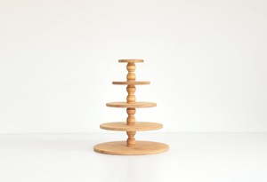 Support à gâteau réglable en bois, écologique et fait main, pour boulangeries et événements - Product Image 2