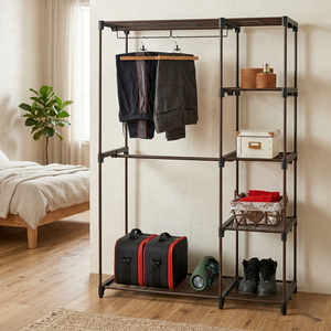 Perchero de Metal extensible para el hogar moderno MIT, muebles de bricolaje para sala de estar, estante de almacenamiento de artículos para el hogar - Product Image 5