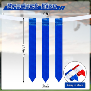 Conjunto de Cinturones con Banderas de Fútbol de Poliéster/PVC con Impresión Digital Vibrante, Ajustables para Adultos, Banderas de Entrenamiento Personalizadas con Marca de Equipo, Clovix Sports - Product Image 4