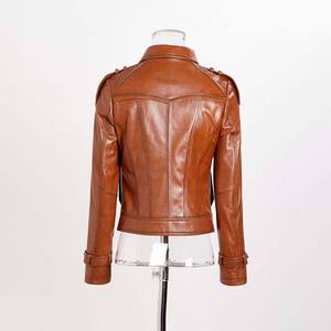 Custom Designed Women's Genuine Sheep Skin Leather <b>Jacket</b> with Embroidery and Nylon Lining Stylish Winter Motorcycle <b>Jacket</b> - Product Image 6