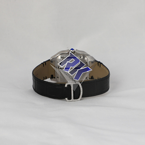 Reloj de Lujo para Hombre con Esfera Negra de 41 mm, Diamantes Moissanite, Correa de Cuero Genuino y Números Romanos - Product Image 2