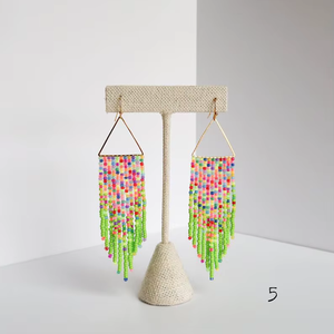 Pendientes de Cuentas Hechos a Mano con Base de Algodón, Joyería Moderna de Alta Calidad para Mujeres y Niñas por HF Crafts - Product Image 5