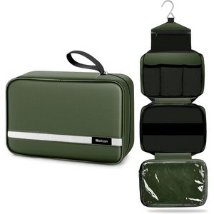 Borsa da Toilette Grande da Appendere Maliton per Uomo e Donna, Borsa da Viaggio Igienica a 4 Scomparti con Design a 'W' - Product Image 1